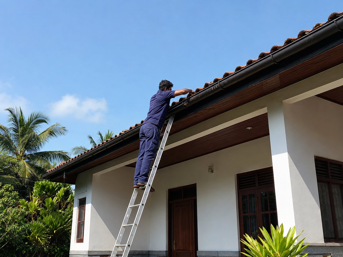 Roof gutter cleaning service